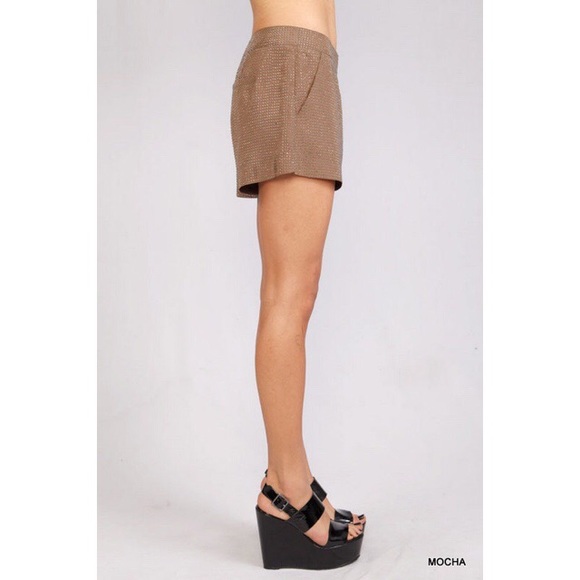 SOLD OUT! Sequin Trouser Shorts - Picture 3 of 4