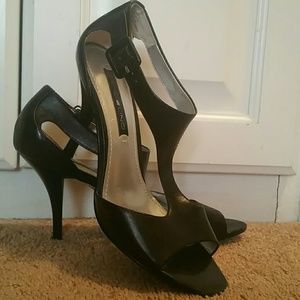 Strappy high heels