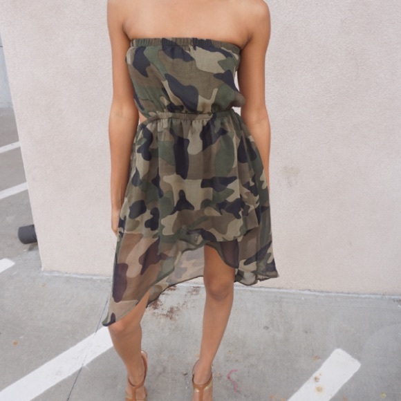 Camo cutout dress