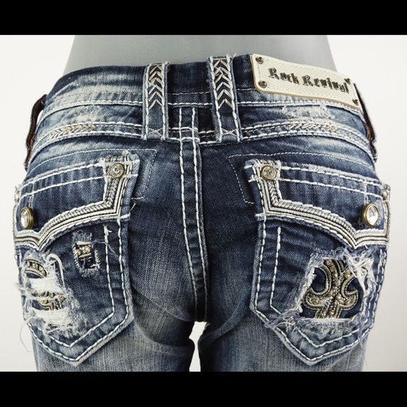 NWOT Ellor Rock Revival Jeans Slim Boot - Picture 2 of 4