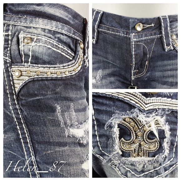 NWOT Ellor Rock Revival Jeans Slim Boot - Picture 3 of 4