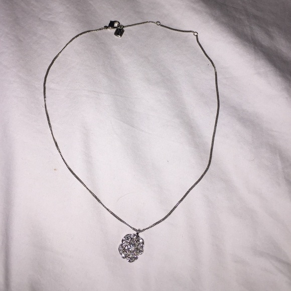 Silver flower necklace