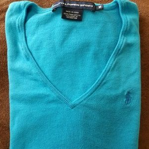 Ralph Lauren Sport Medium Blue/Aqua V-neck