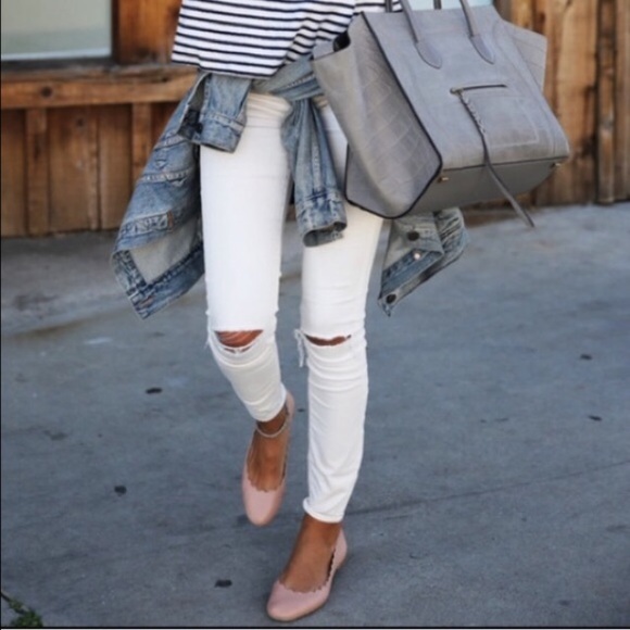 Topshop Knee Ripped Leigh Moto Jeans