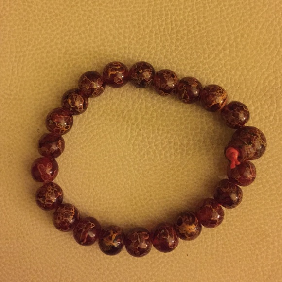 Fire Pattern Bead Bracelet