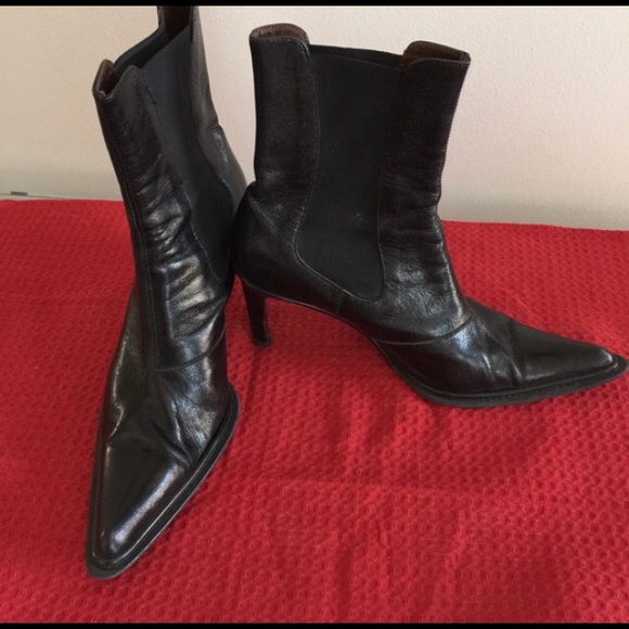 Beautiful black leather boots