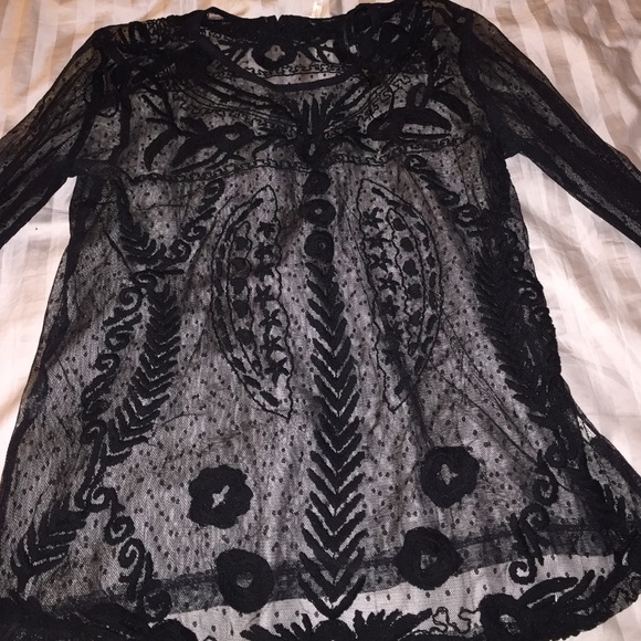 Sheer Black Blouse