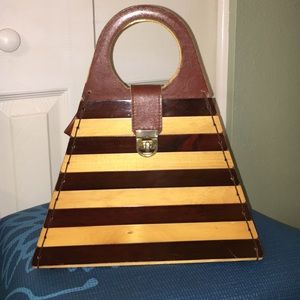 ⭐️Wooden Paneled Tote