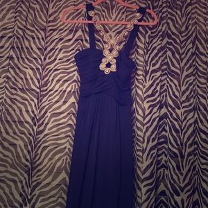 Blue prom dress
