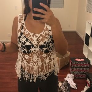 bebe Crochet tank top