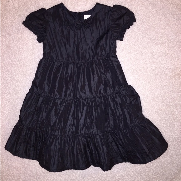Hanna Andersson Black Taffeta Shift Dress Size 110