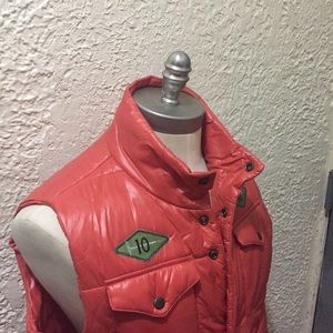 Orange Rugby Ralph Lauren Puffer Vest