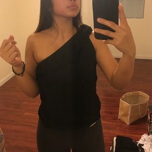 One shoulder ruffled top