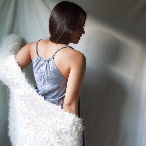 ❤LOWEST❤Space Gray Velvet Dress - Picture 5 of 5