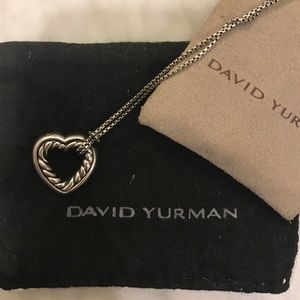 David Yurman cable heart necklace