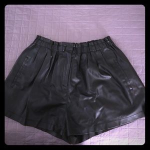 Zara Faux Leather Shorts