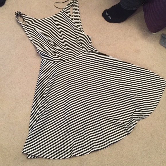 Size small LF (rumor) black and white skater dress