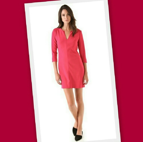 🚫SOLD🚫DVF Aurora Mini Dress in Cherry Rose - Picture 2 of 4