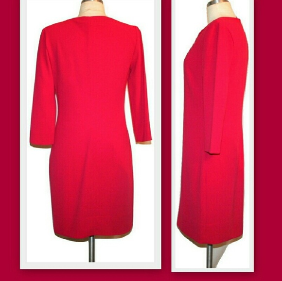 🚫SOLD🚫DVF Aurora Mini Dress in Cherry Rose - Picture 3 of 4