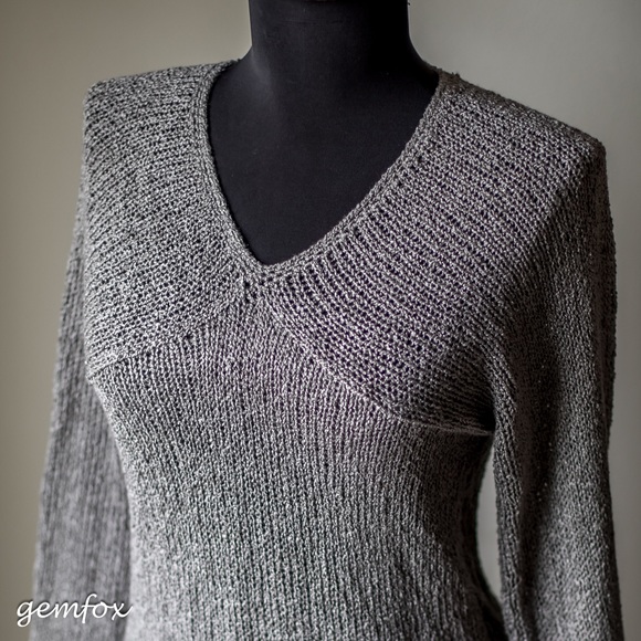 Slinky Slouchy Sweater Tunic or Mini Dress Grey - Picture 4 of 4