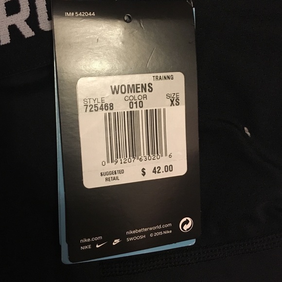 SOLD NWT Nike Pro all black spandex leggings - Picture 3 of 4