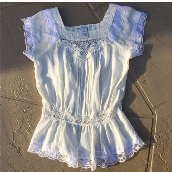 American Rag Tops - American Rag lace and crochet top