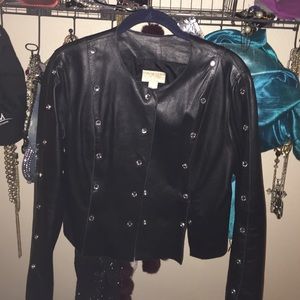 Stunning "bling" Leather Jacket