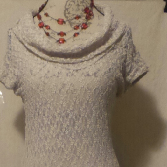 Cache sheer lacy top size medium