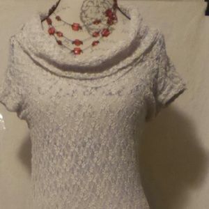 Cache sheer lacy top size medium
