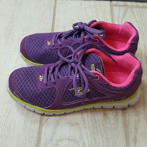 Purple tennis shoes