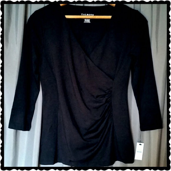 Faux Wrap Jersey Top - Picture 2 of 8