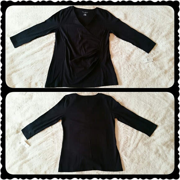 Faux Wrap Jersey Top - Picture 3 of 8