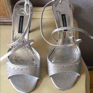 Silver Caparros Heels Size 7.5