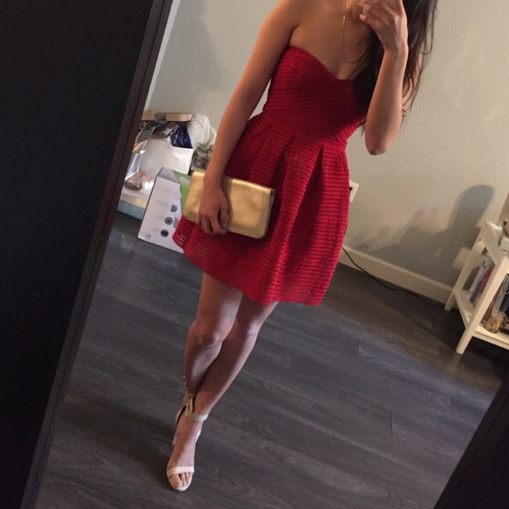Stretchy Red Mini Dress