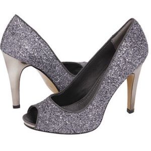 Nine West Escher Silver & Sparkle / Glitter Pumps