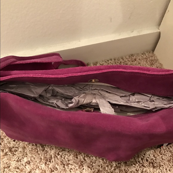 Zara suede handbag-purple brand new - Picture 2 of 2