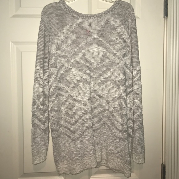 Fair Isle Grey & White Sweater
