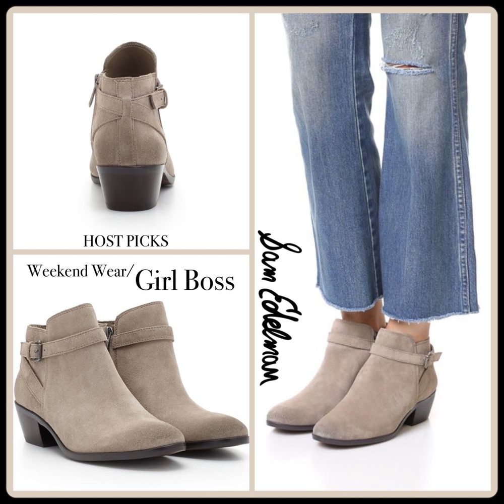 LAST PAIR | SAM EDELMAN | Suede Leather Booties - Picture 2 of 7