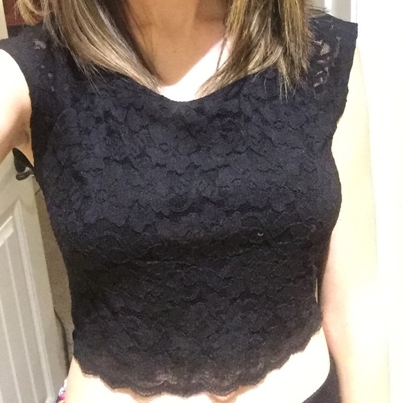 Express lace crop top