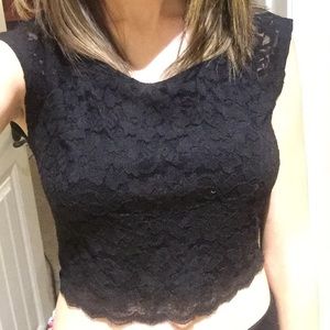 Express lace crop top