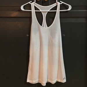 White Under Armour Running Tank