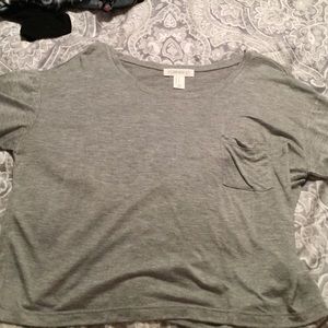 Forever 21 grey w frocket crop top