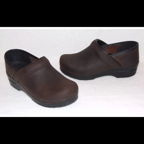 Brown Leather Oiled Dansko Clogs