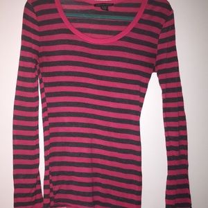 🔥Pink & Gray Long Sleeve Shirt