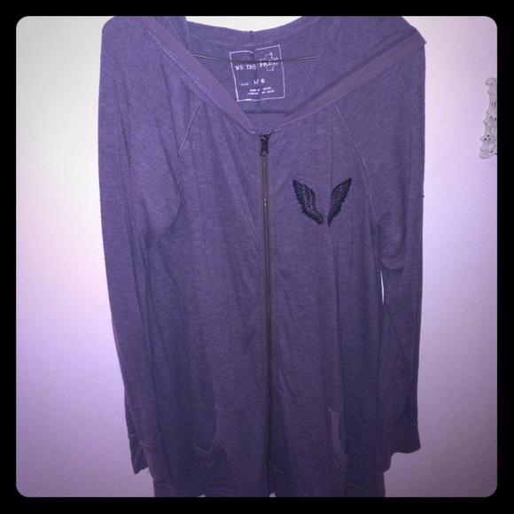 Long light weight zip up with hood