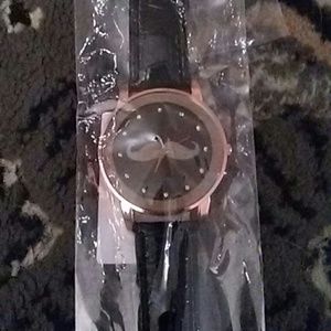 Men's mustache watch