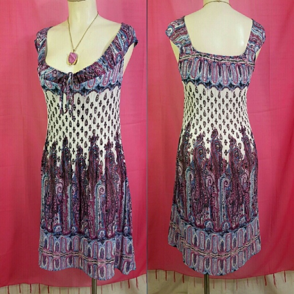 Boho Crinkle Chiffon Dress
