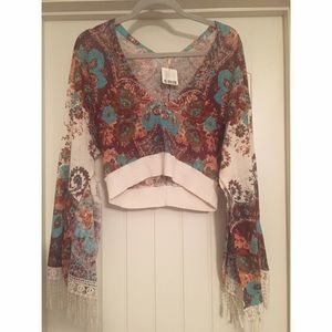 Free People **NWT** Bell Sleeve Top