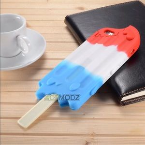 Red White & Blue Silicone Ice Cream Phone Case