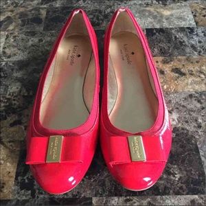 EUC Red Kate Spade Size 10 Ballet Flats